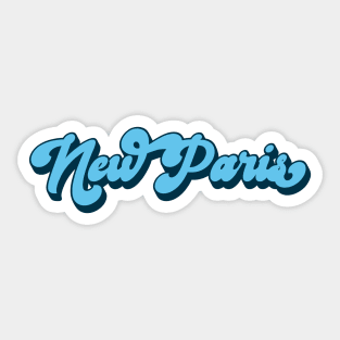 New Paris Ohio I love OHIO Cool Text For State of Ohio Sticker